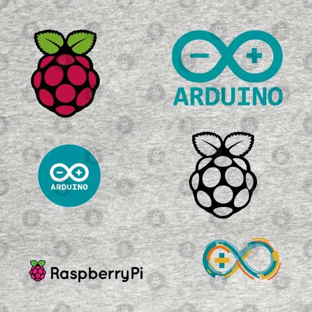 raspberry pi arduino sticker set by yourgeekside